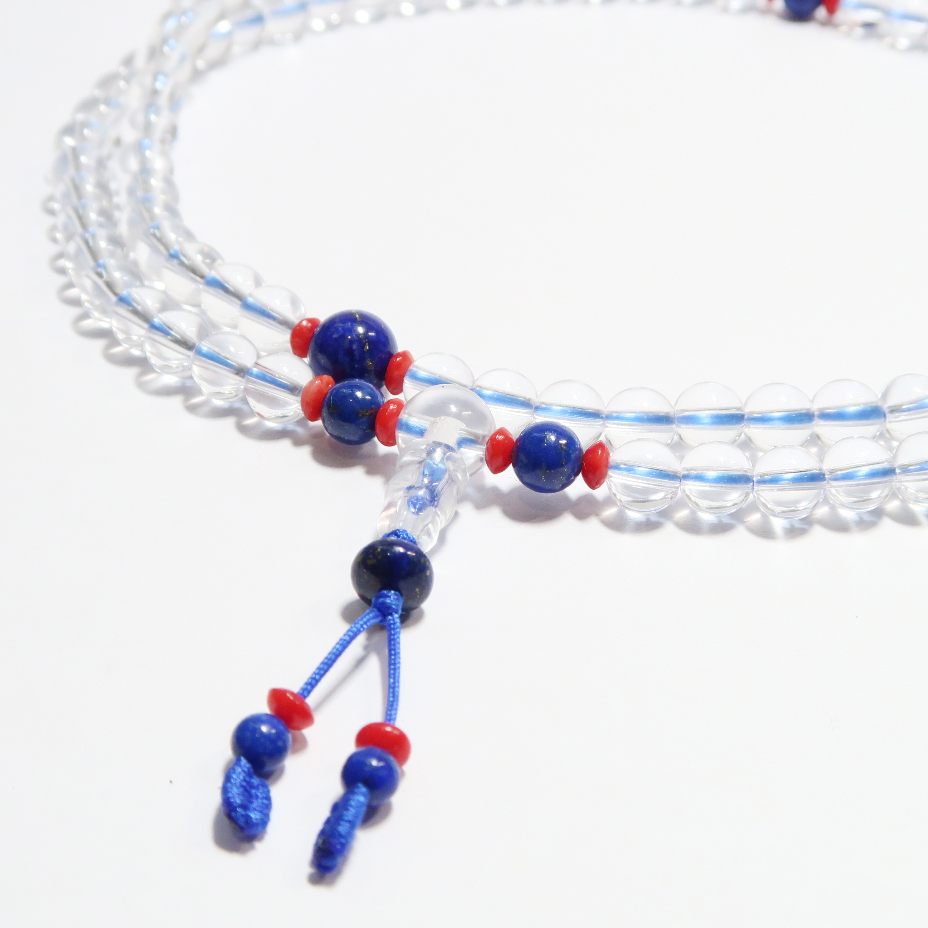 6mm 白水晶 (配: 青金，海竹) (108顆)