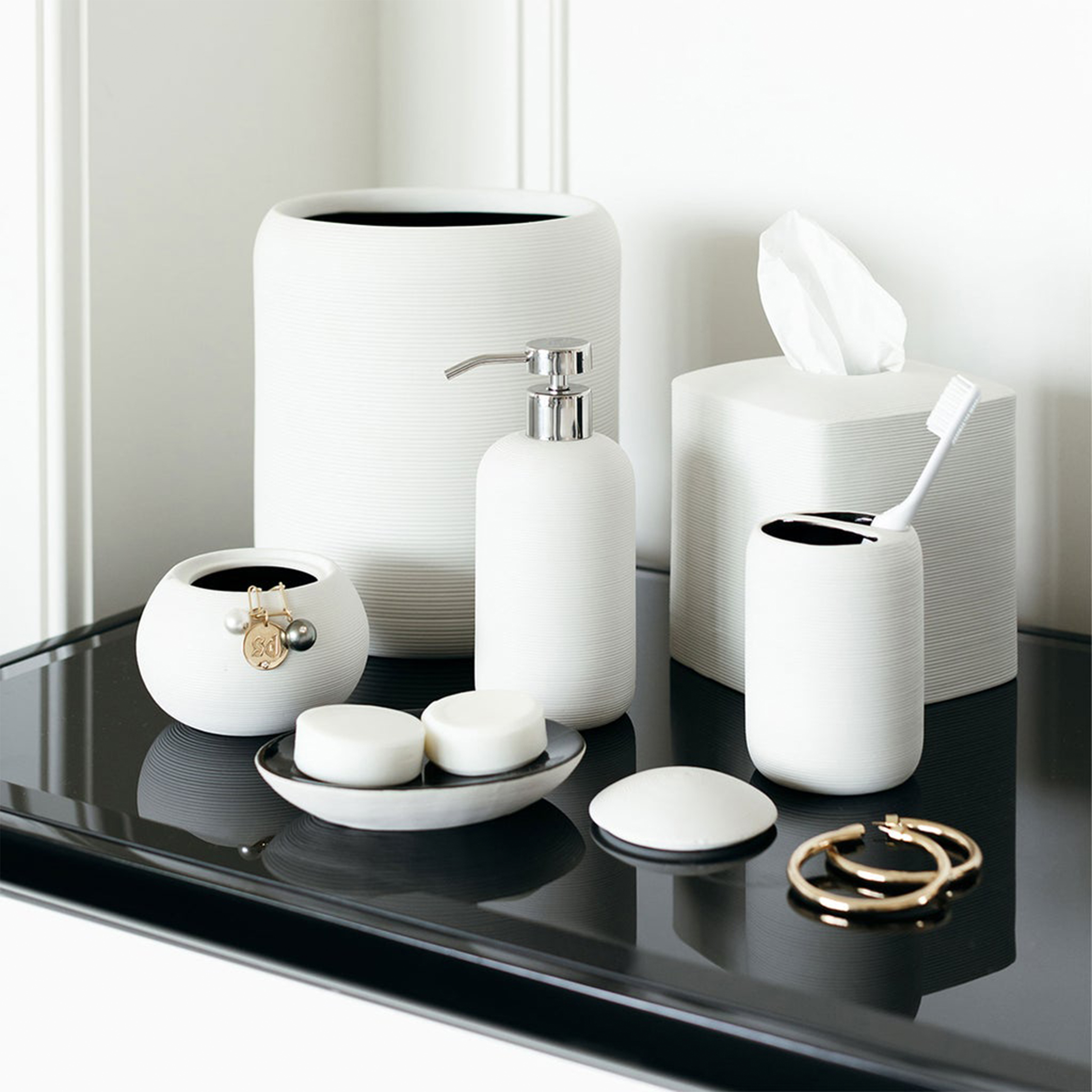 黑白羅紋系列 衛浴用品