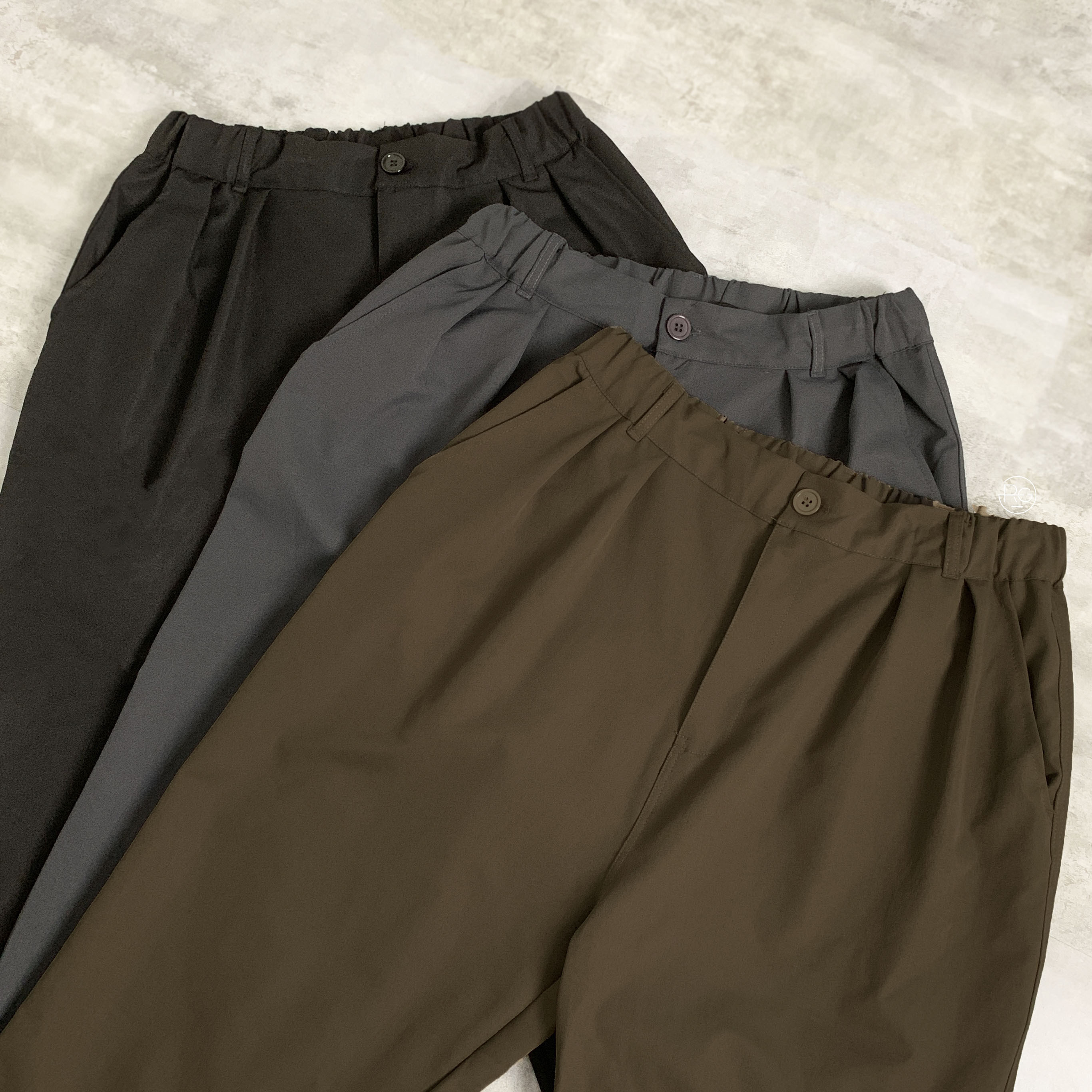 #051 厚磅日系工裝繭型長褲