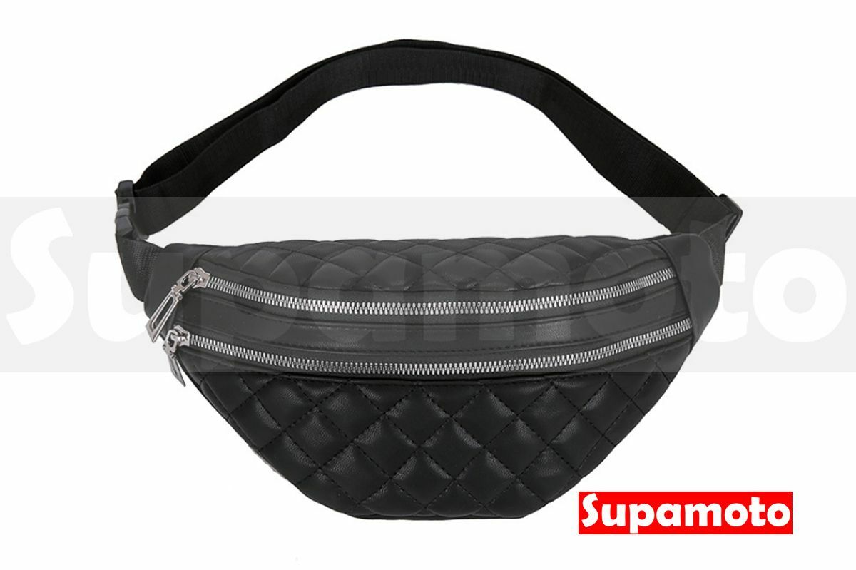 -Supamoto- 菱格 腰包 雙拉鍊 LB11 復古 胸包 斜肩包 單肩 哈雷 偉士 美式 咖啡 菱格 機車包