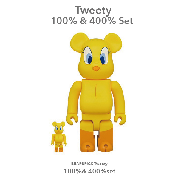 Bearbrick Tweety 100% & 400% Set 崔弟