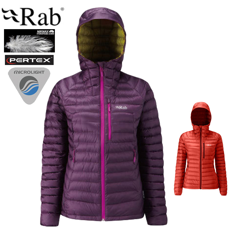 RAB 英國 Microlight Alpine 女輕量羽絨外套 紫 橘 防風/防潑水/修身版型/可收納 02RAQDA65