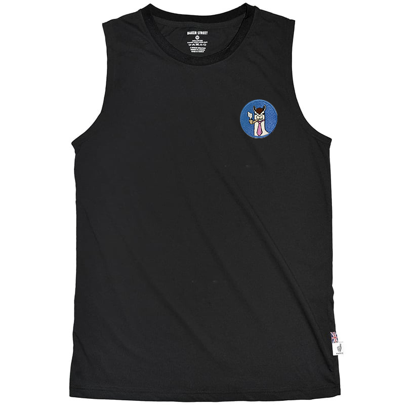 Embroidery-Smokin' Alpaca 藍圈煙斗 刺繡 無袖背心