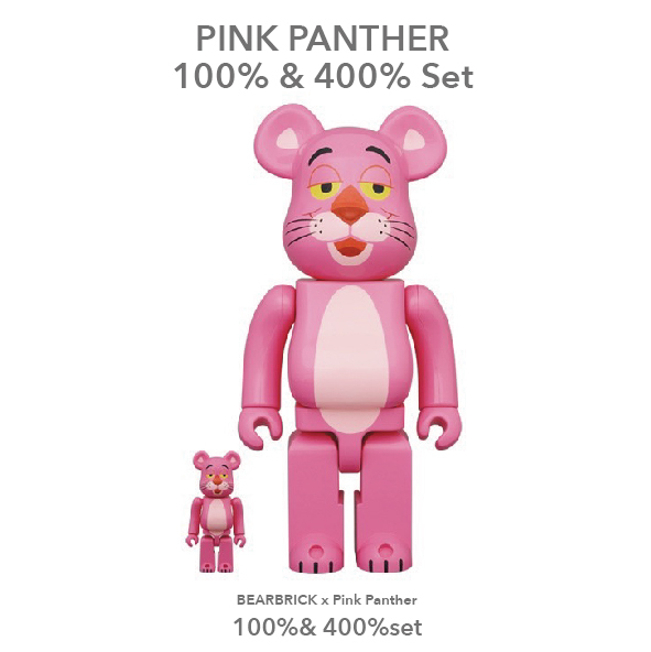 Bearbrick Pink Panther 100% & 400% Set 頑皮豹