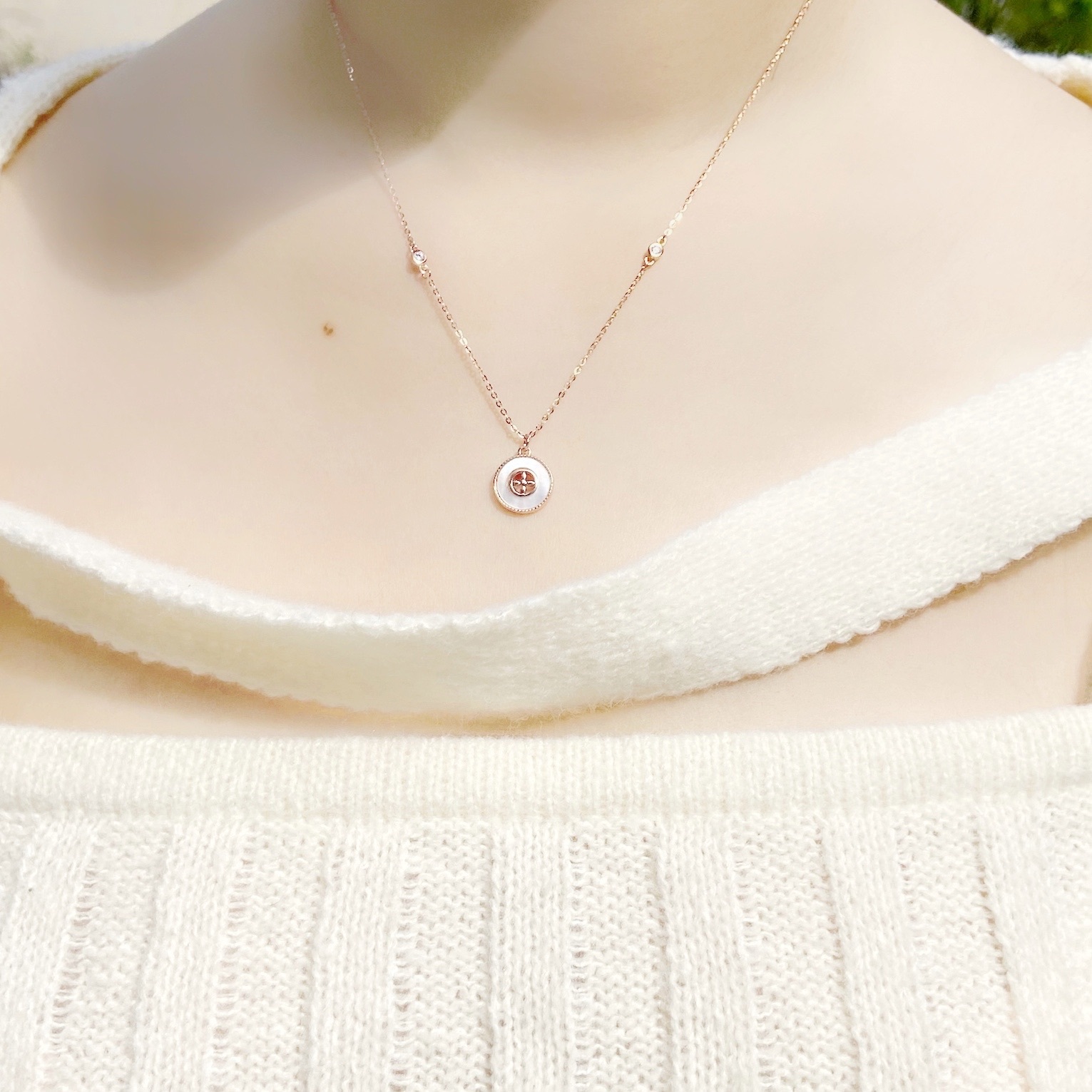 | 925純銀・ 玫瑰金  | 財運小祝福項鍊 | NE0408 |