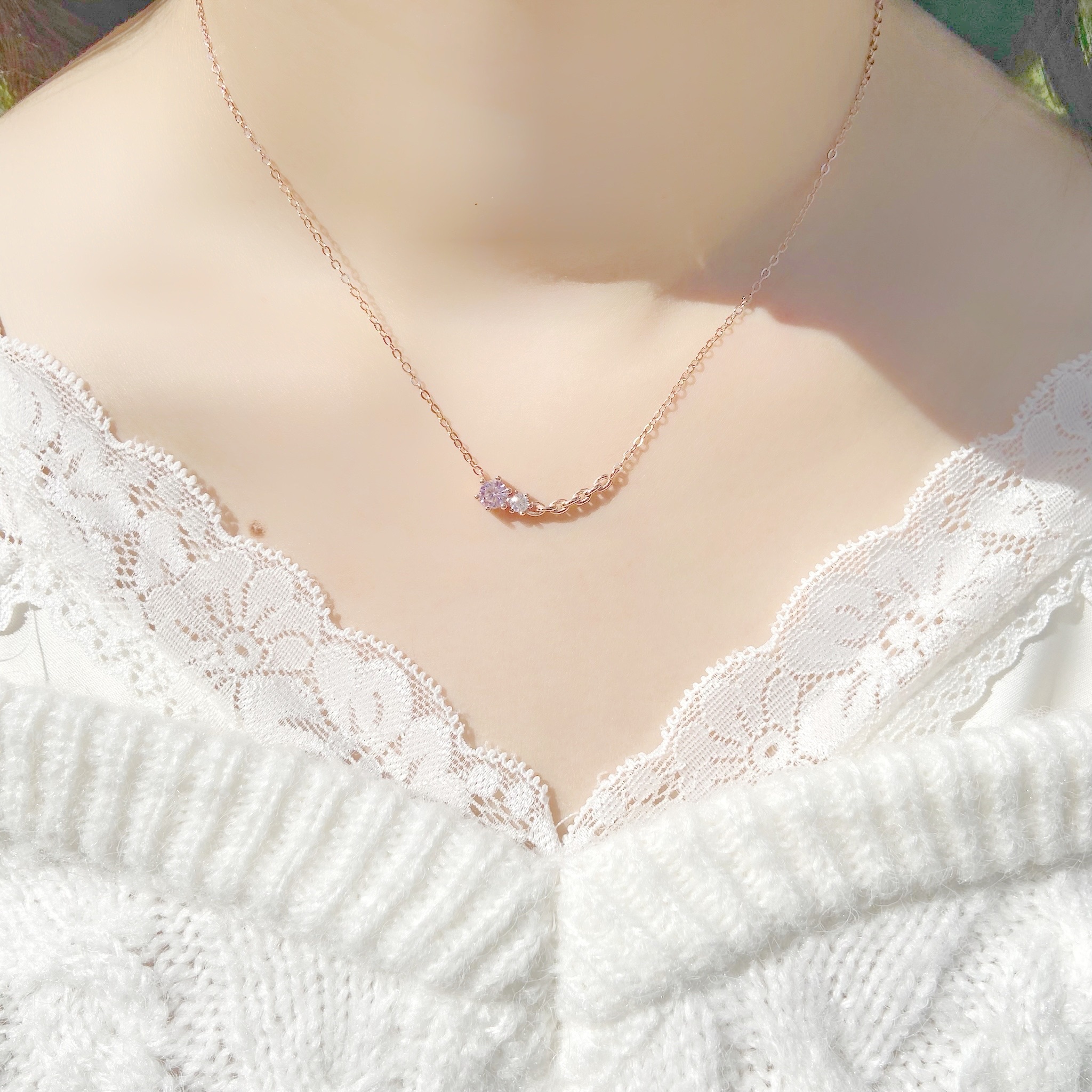 | 925 Silver・ Rose Gold | Spreading Sweetness Necklace  | NE0438 |