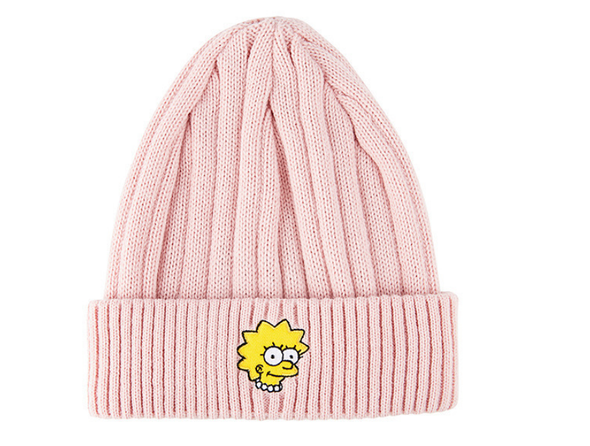 2016AW Stereo vinyls Simpsons Beanie 毛帽 粉紅 辛普森