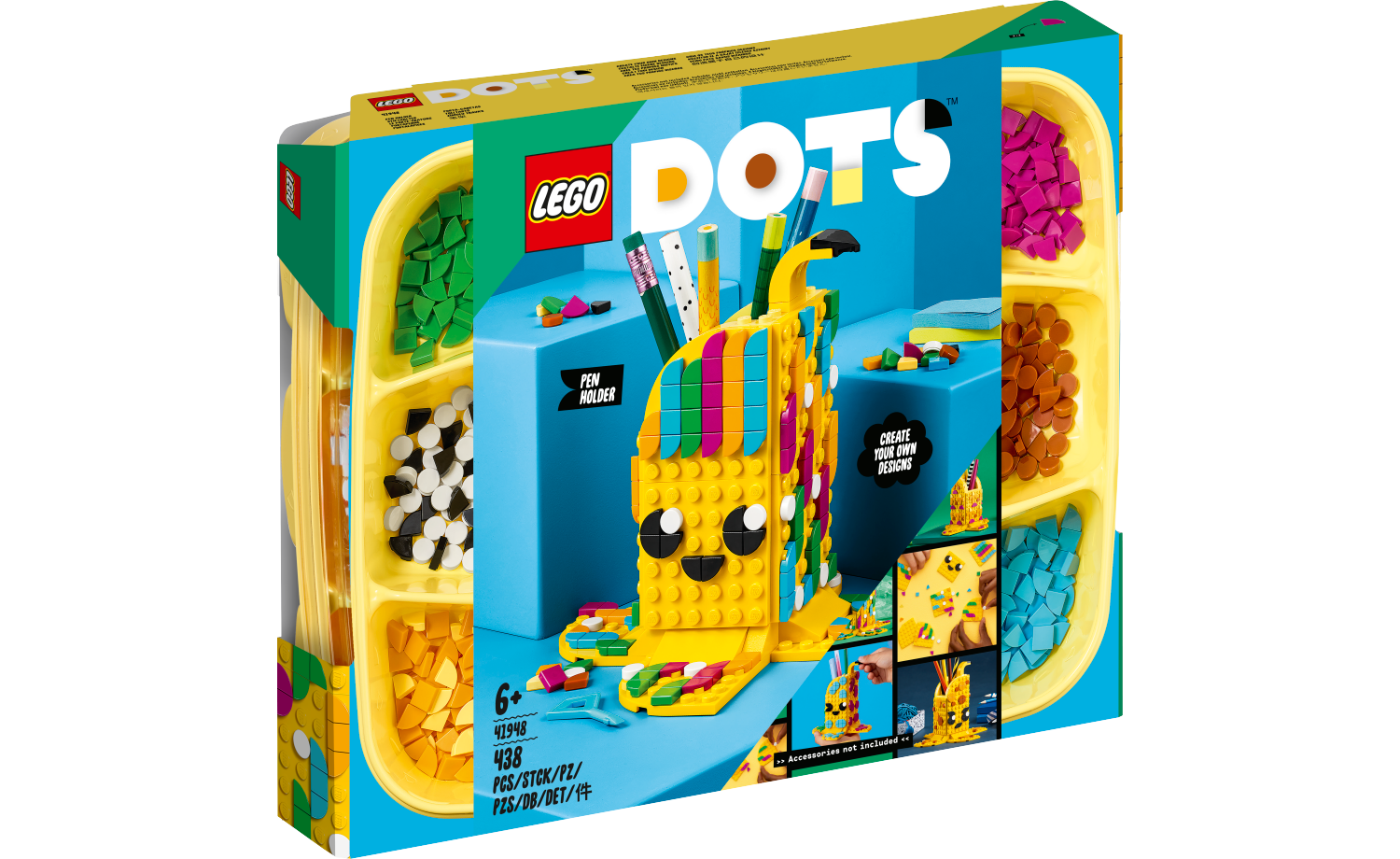 [飛米樂高積木磚賣店] LEGO 41948 DOTS-水果豆豆筆筒-可愛香蕉