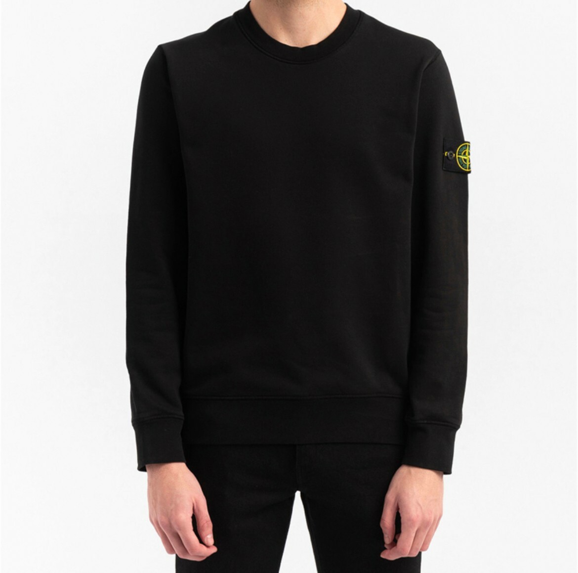 STONE ISLAND FLEECE CREWNECK BLACK