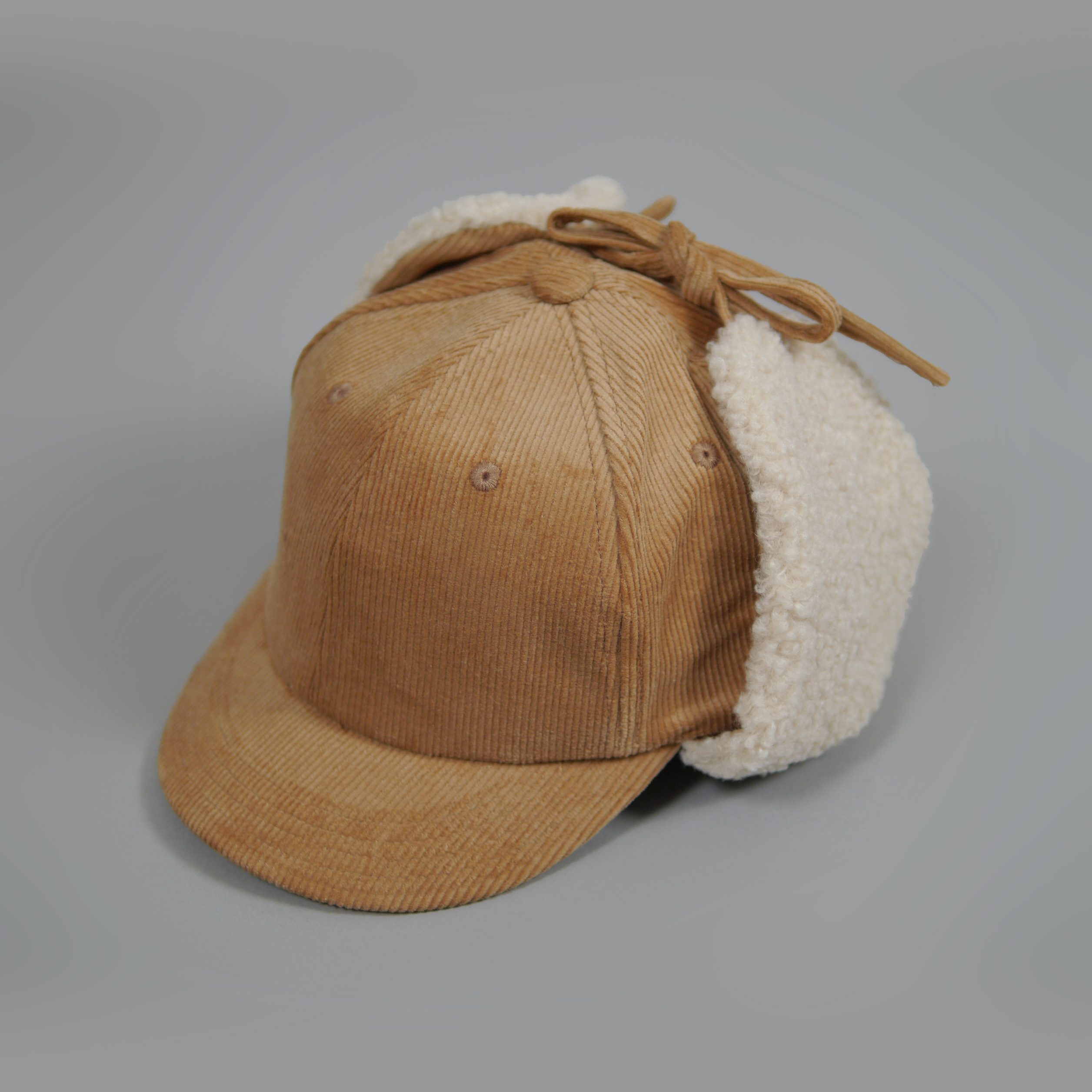 J.P.L. 燈芯絨繫帶抓毛絨飛行帽 ╭ 3色 ╮