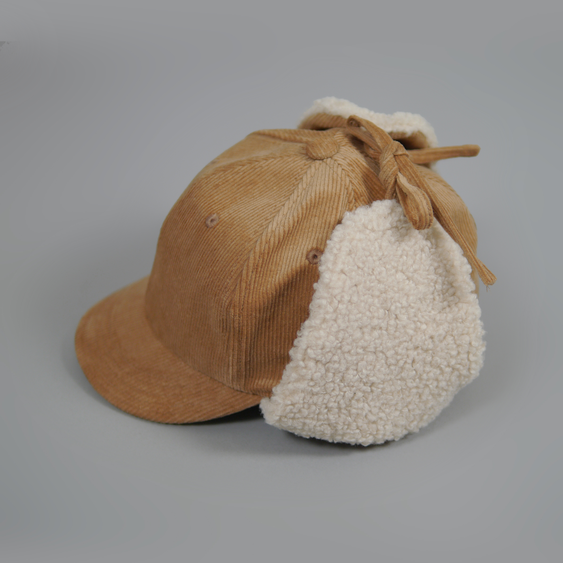 J.P.L. 燈芯絨繫帶抓毛絨飛行帽 ╭ 3色 ╮