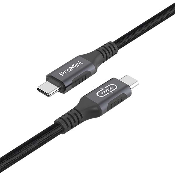 ProMini Type-C to Type-C 100W USB4.0 20Gbps 超高速螢幕線 (2m)