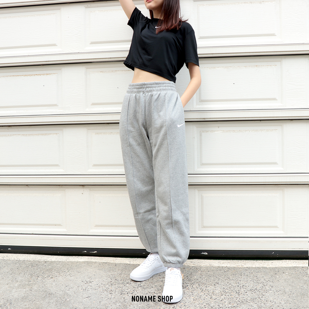 NIKE NSW ESSENTIAL 基本款 經典 小勾 縮口 棉褲 灰色