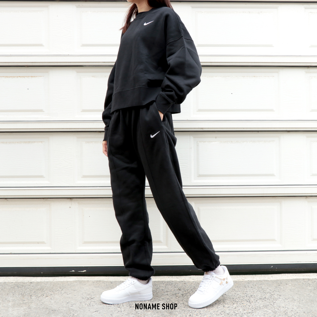 NIKE NSW ESSENTIAL 基本款 經典 小勾 縮口 棉褲 黑色 (女生)