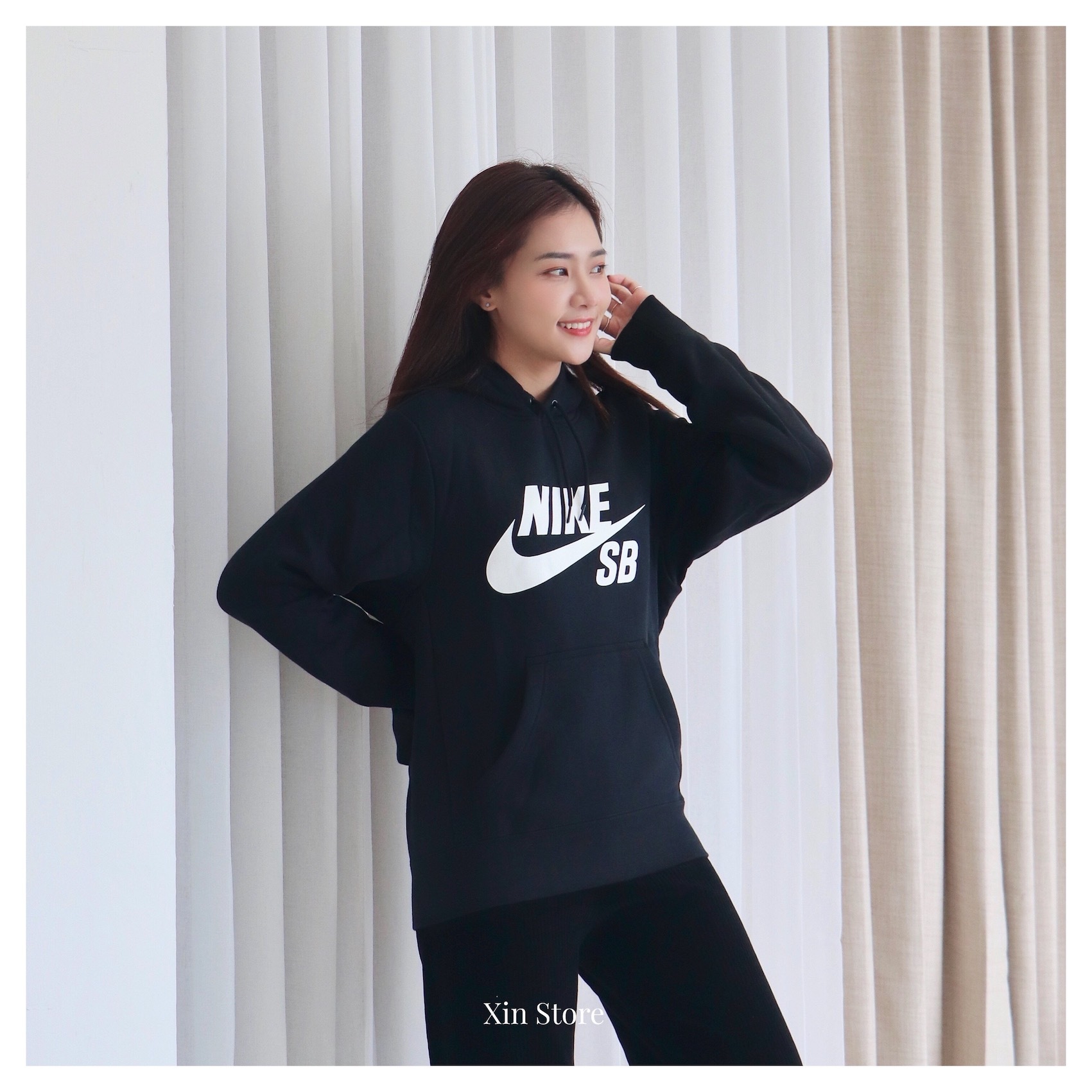 【現貨】Nike SB Icon Pullover Hoody 經典Logo 帽Tee 黑 灰