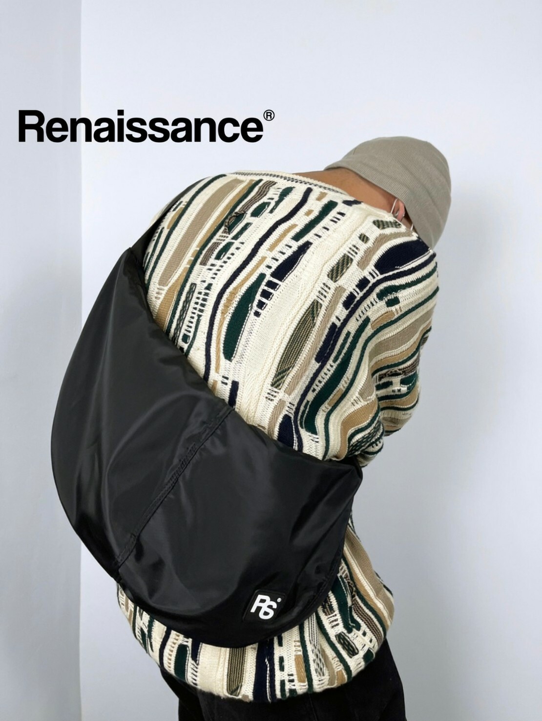 RENAISSANCE 限定單品 RS 尼龍彎月肩背包 大容量 “ RS Nylon shoulder bag