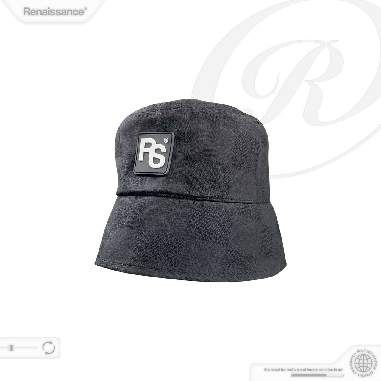 RENAISSANCE 限定單品 RS 黑色棋盤格漁夫帽 “ RS Plaid bucket hat “