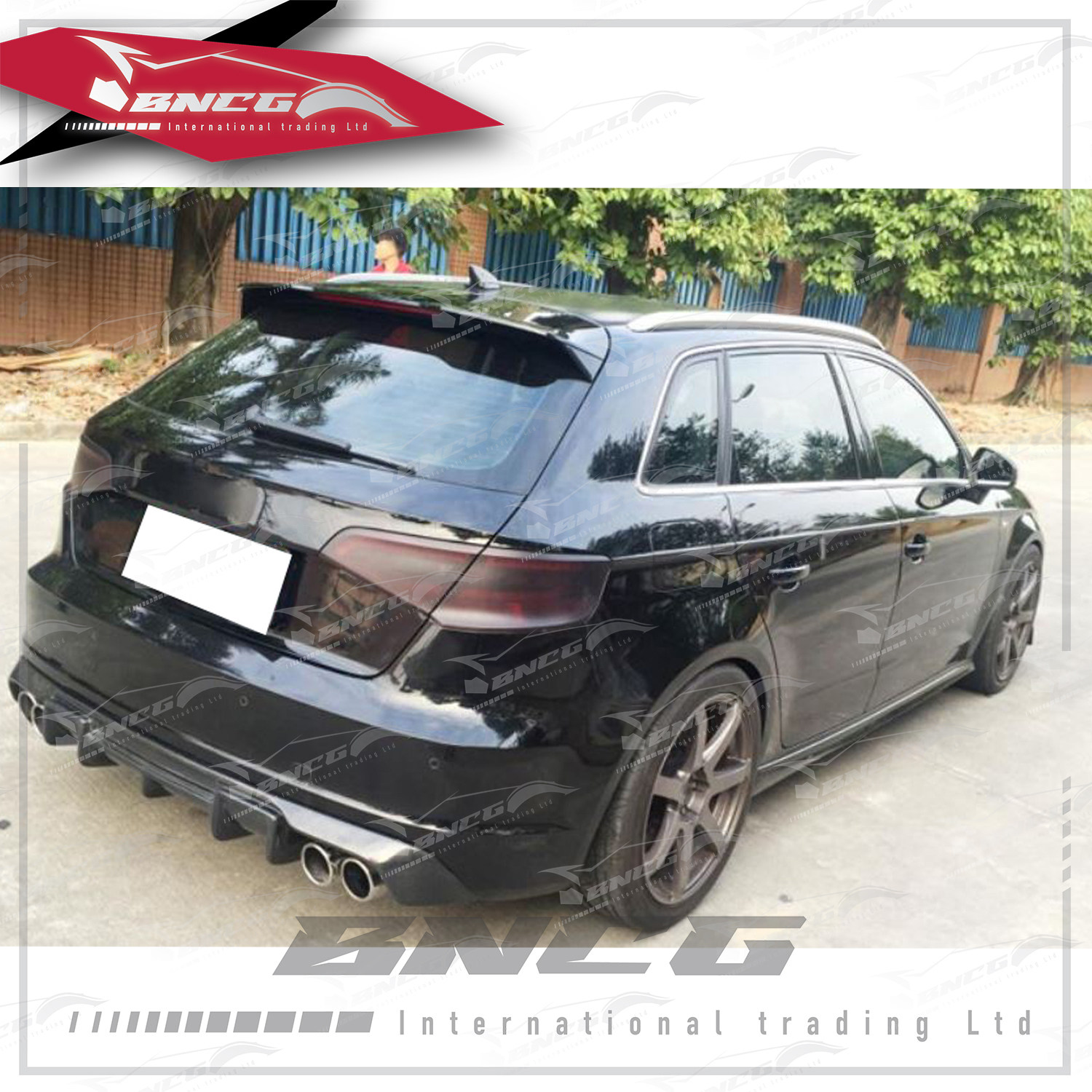 奧迪 Audi A3 五門車專用 改裝 卡夢 碳纖維 外觀件 空力套件 後下巴 後導流