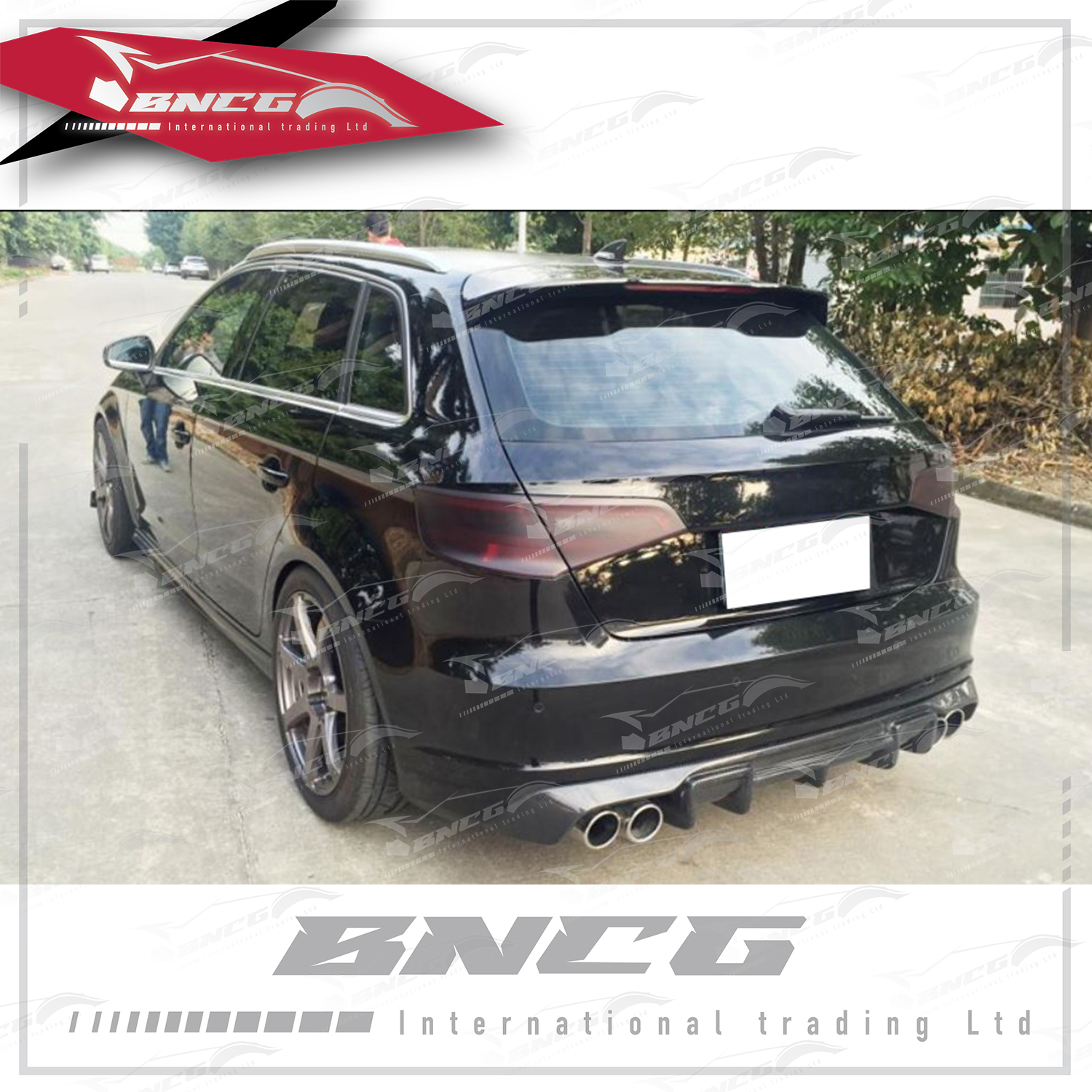 奧迪 Audi A3 五門車專用 改裝 卡夢 碳纖維 外觀件 空力套件 後下巴 後導流