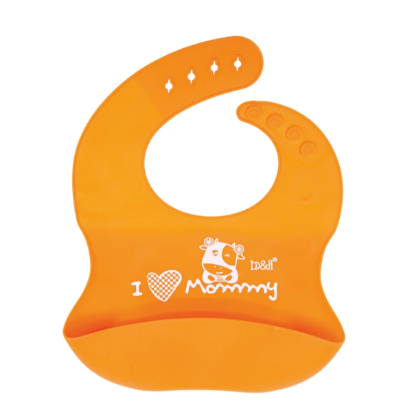 B&H瑞士寶琪 防水矽膠食飯圍兜 (藍色/綠色/橙色) 口水兜