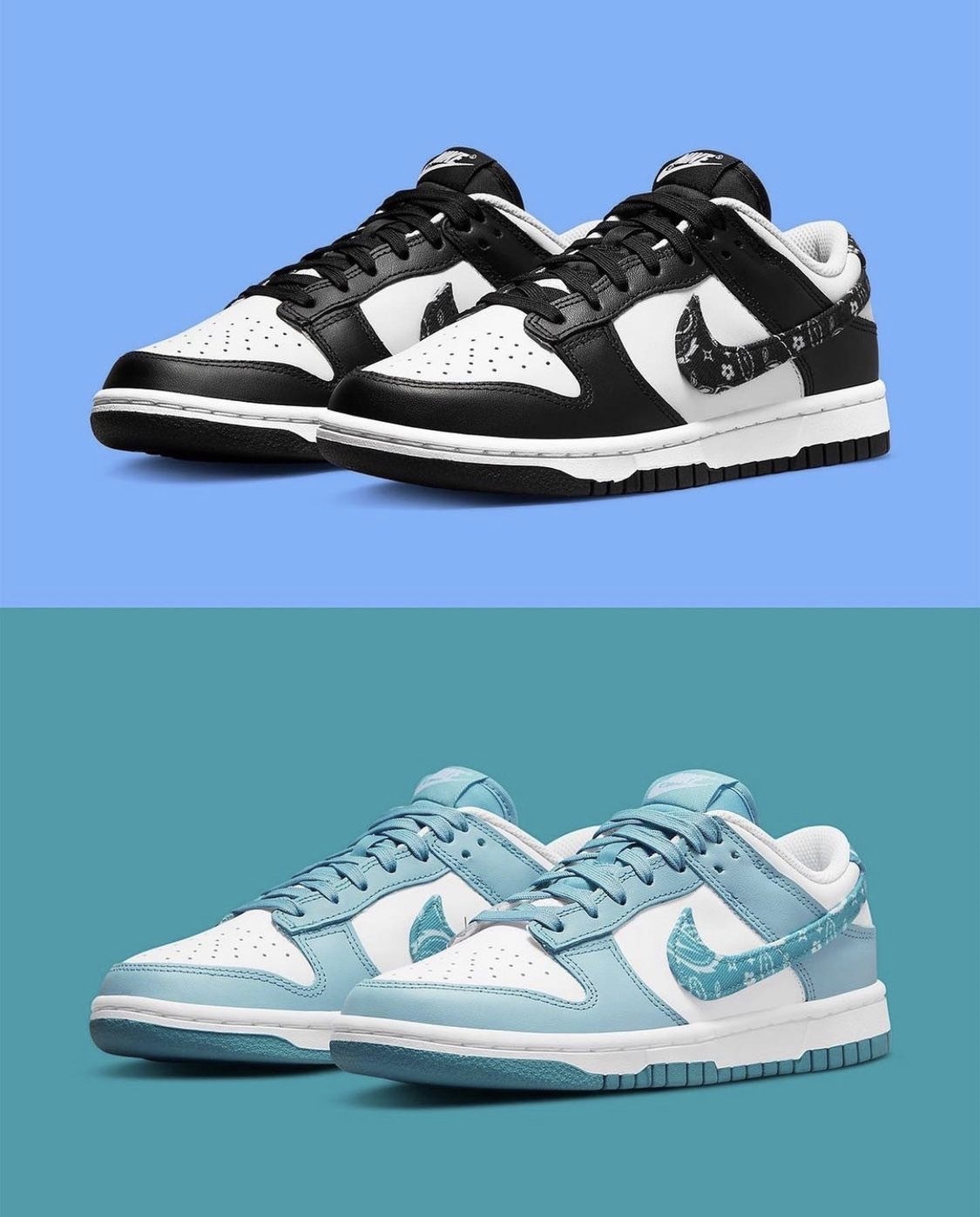 Nike Dunk Low  變形蟲 腰果花 黑色DH4401-100 、水藍色DH4401-101