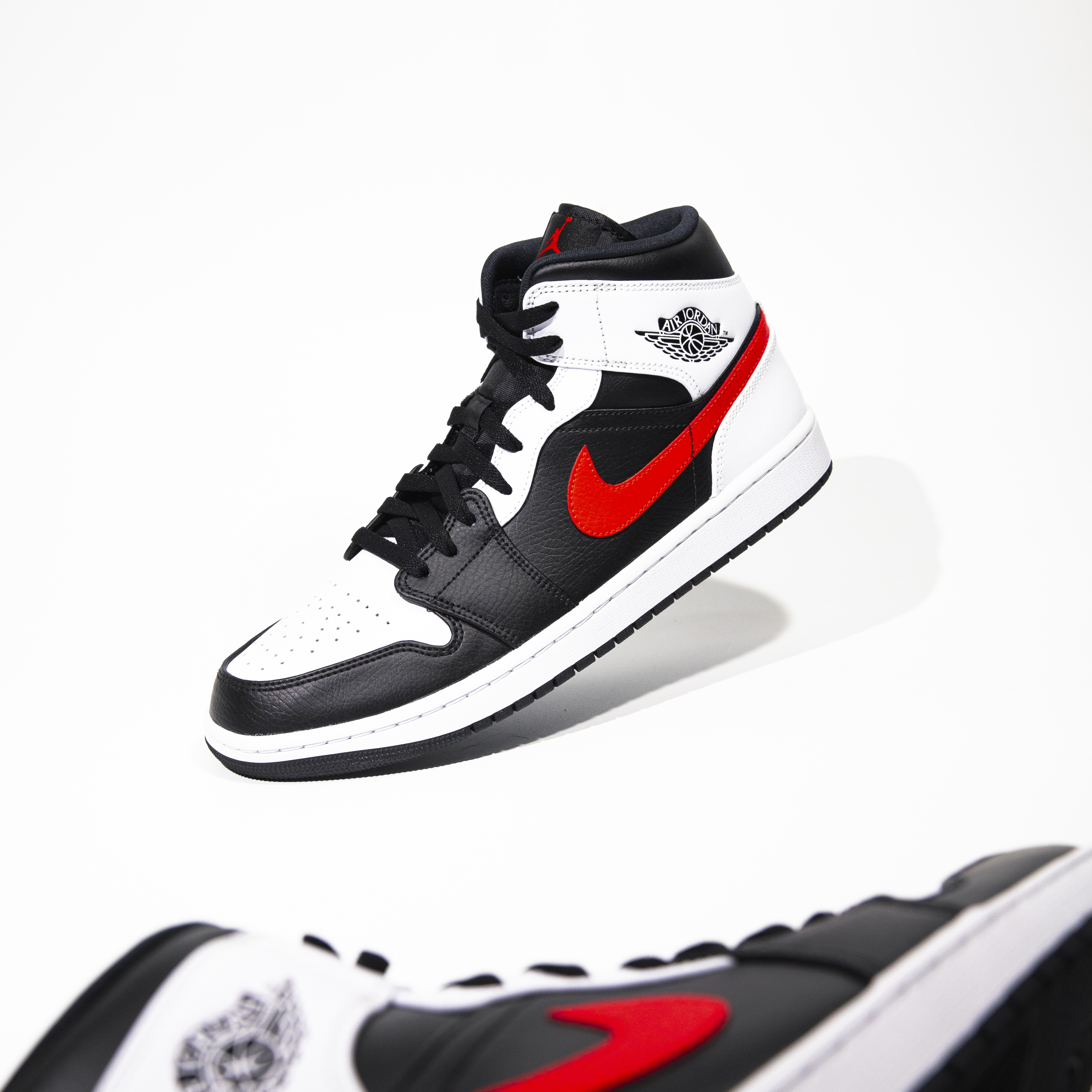 -(D1a)-AIR JORDAN 1 MID “BLACK CHILE RED WHITE" 白黑紅-554724 075