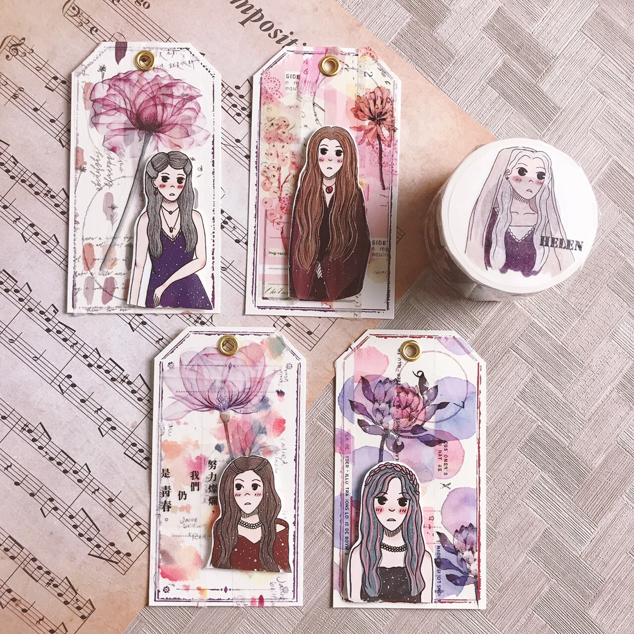 嗨賴 x LUMOS｜ HELEN 女孩紙膠帶