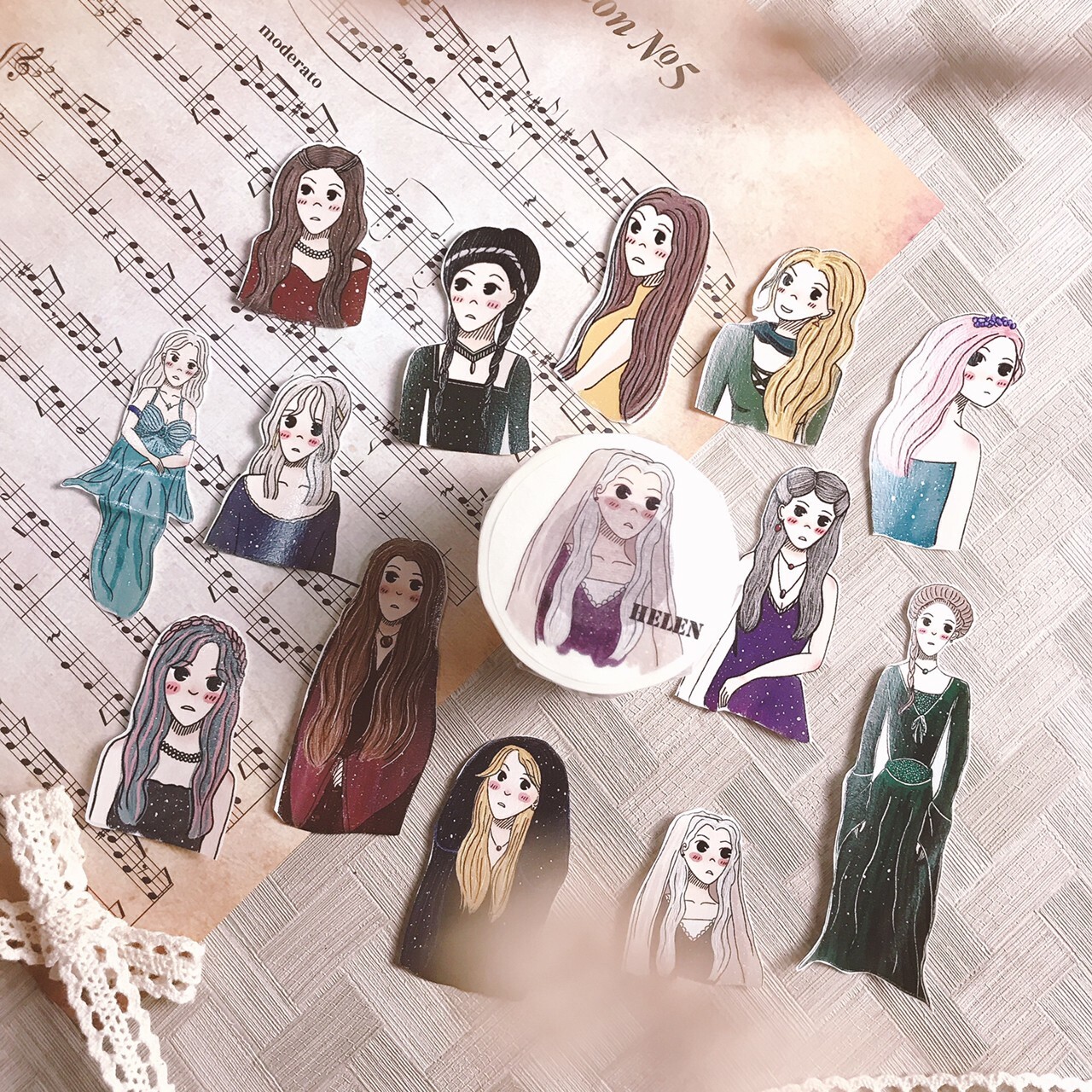 嗨賴 x LUMOS｜ HELEN 女孩紙膠帶