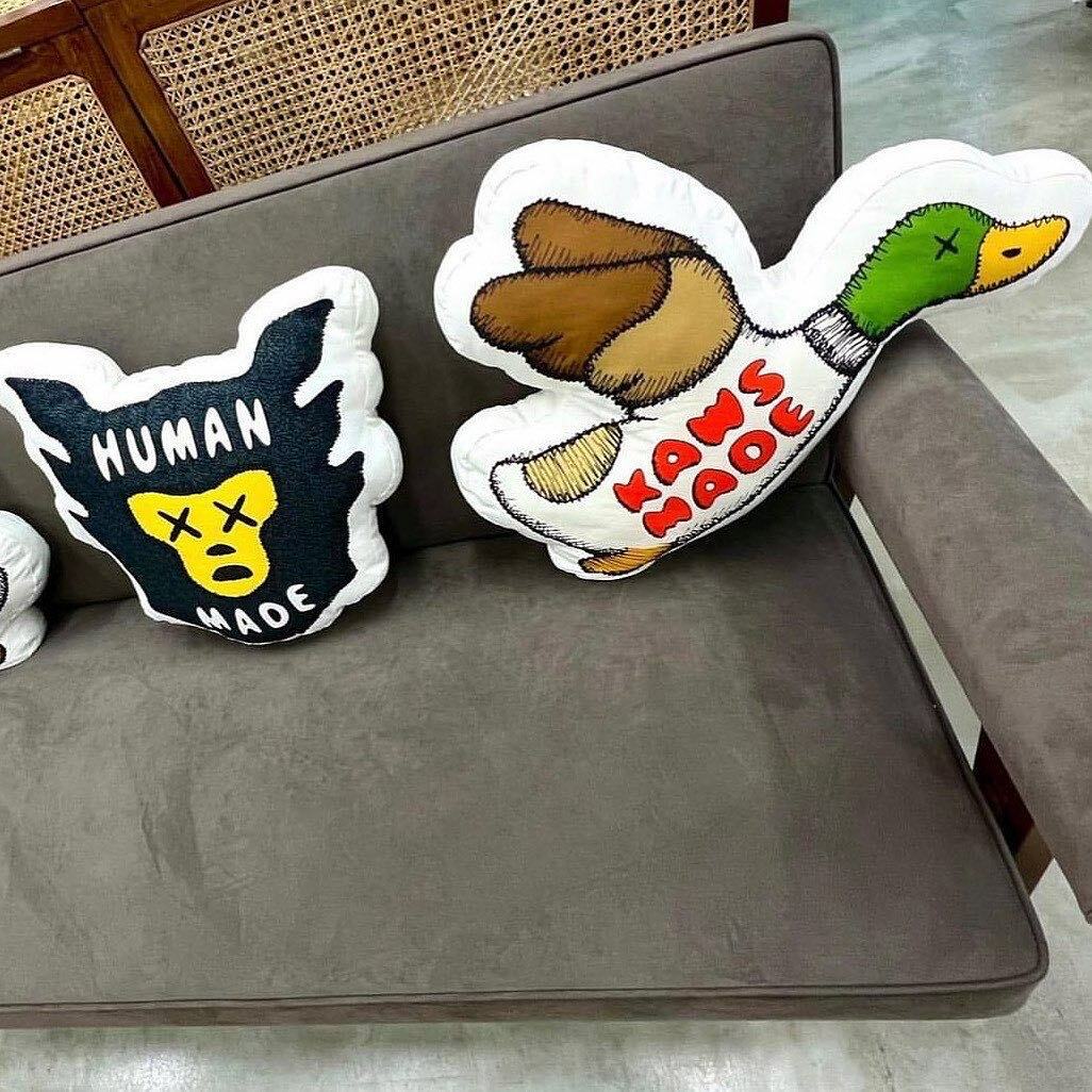 Human Made Kaws Duck, Kaws Cowboy Cushion, 1 Set