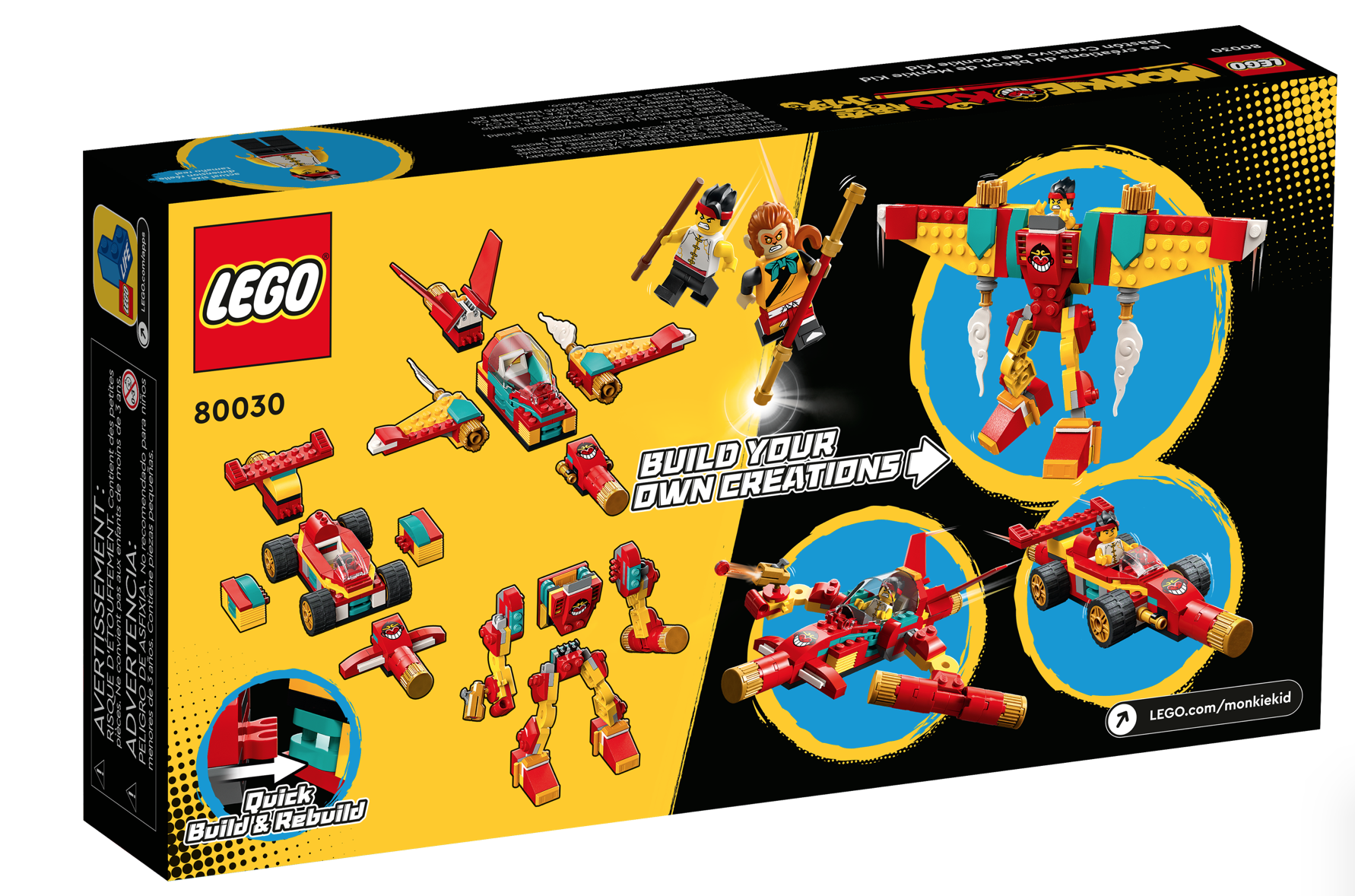 [飛米樂高積木磚賣店] LEGO 80030 悟空小俠系列 悟空小俠百變箱