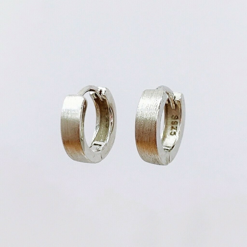 純銀-易扣素色髮絲紋造型(單支價)