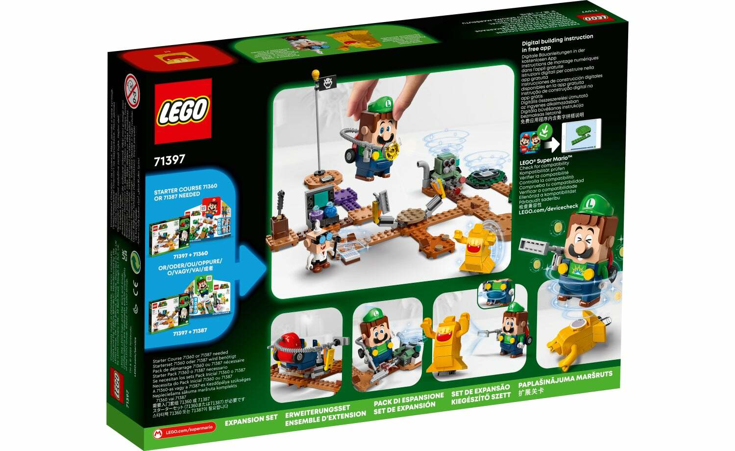 [飛米樂高積木磚賣店] LEGO 71397 Mario-路易吉洋樓-實驗室和捉鬼吸塵器