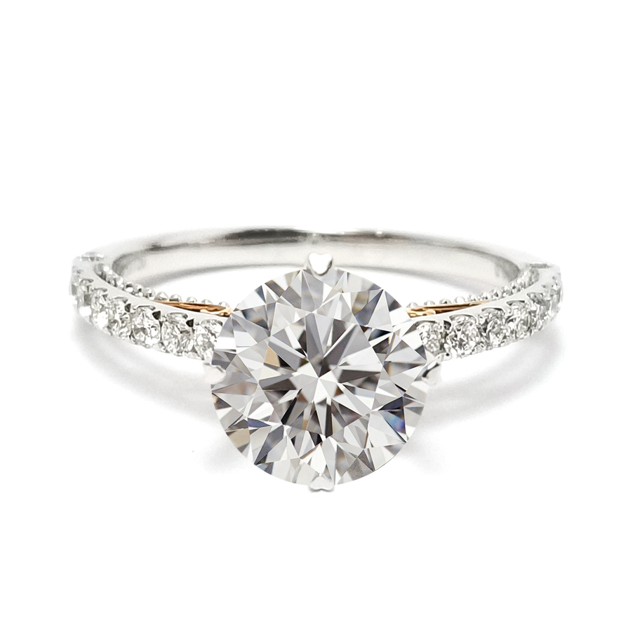 18K白金/玫瑰金鑽石戒指托(RS59CM0329)