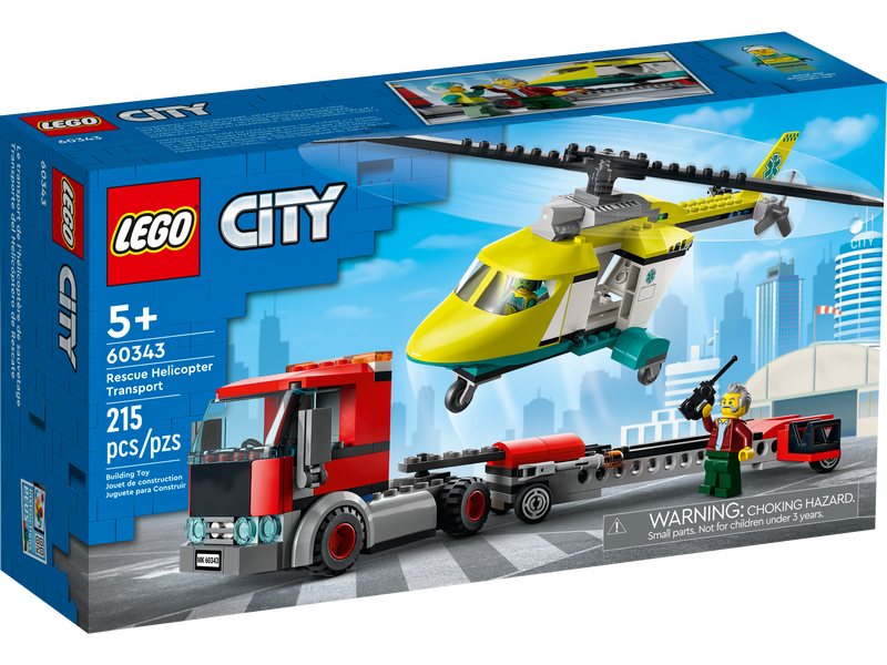 LEGO City 60343 : 救援直升機運輸 Rescue Helicopter Transport