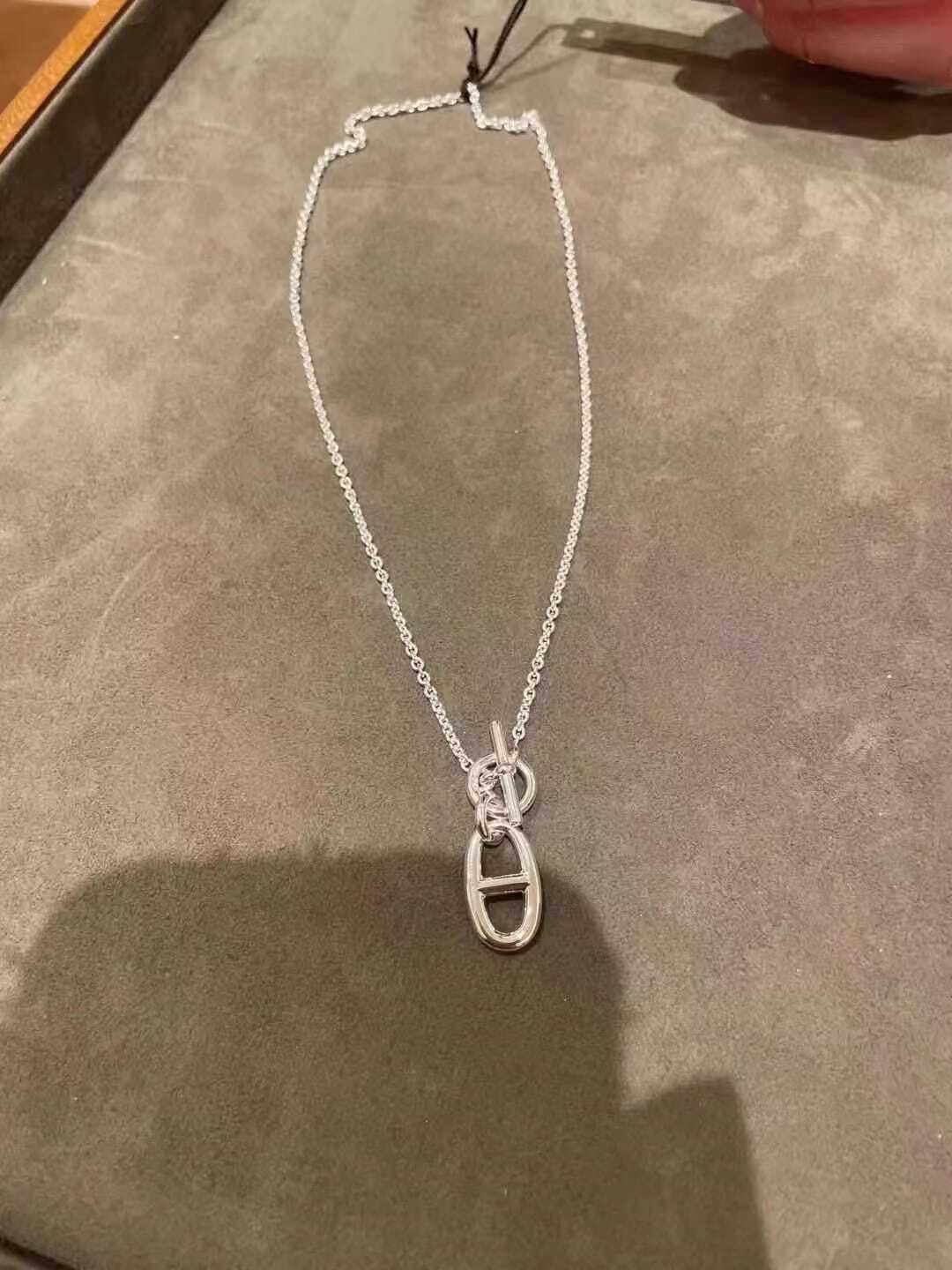 Hermes 925 FARANDOLE Necklace 純銀 豬鼻頸鏈