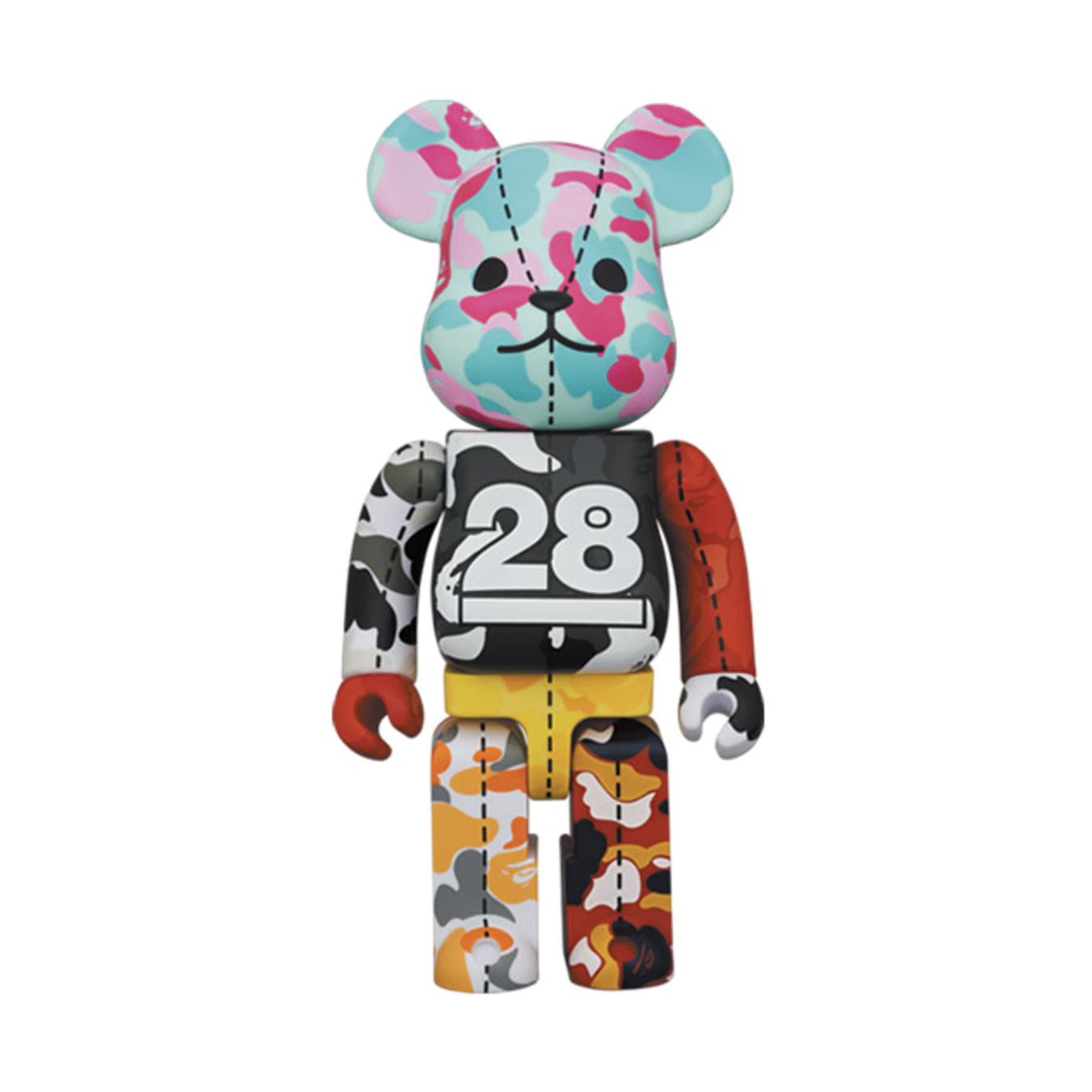 BE@RBRICK A BATHING APE 28TH ANNIVERSARY CAMO 400% 一組四色 不拆售