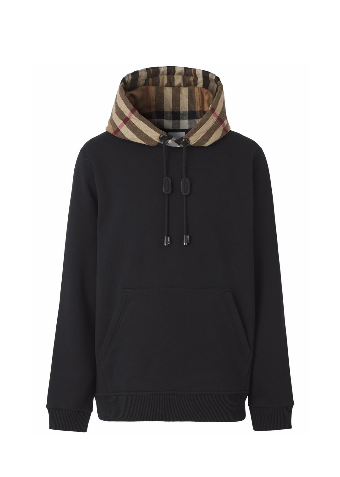 Burberry check detail hoodie