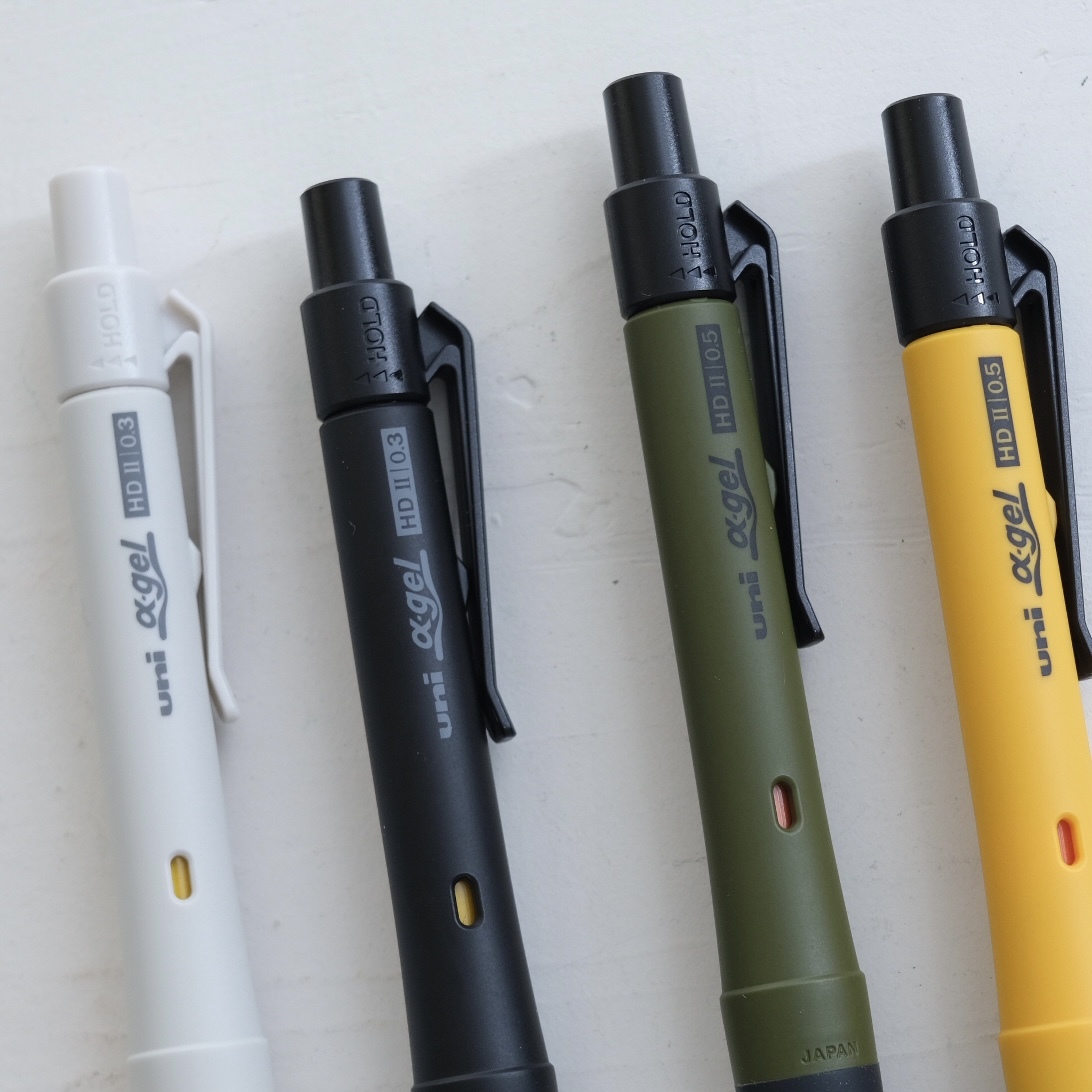 0.3/0.5mm 雙模式 阿發旋轉自動鉛筆 製圖自動鉛筆 α-gel HDII SWITCH｜uni 日本