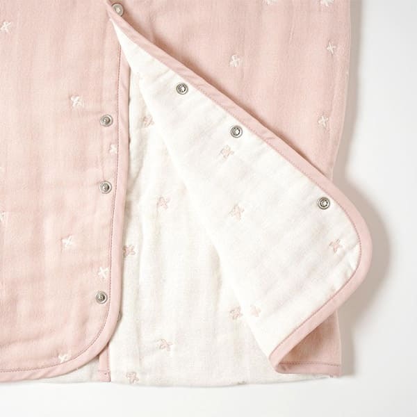 [日本製造🇯🇵Made in Japan] 10mois Fukufuku Gauze (6 layers gauze六重紗) 6way Sleeper shell pink (0-7yrs)
