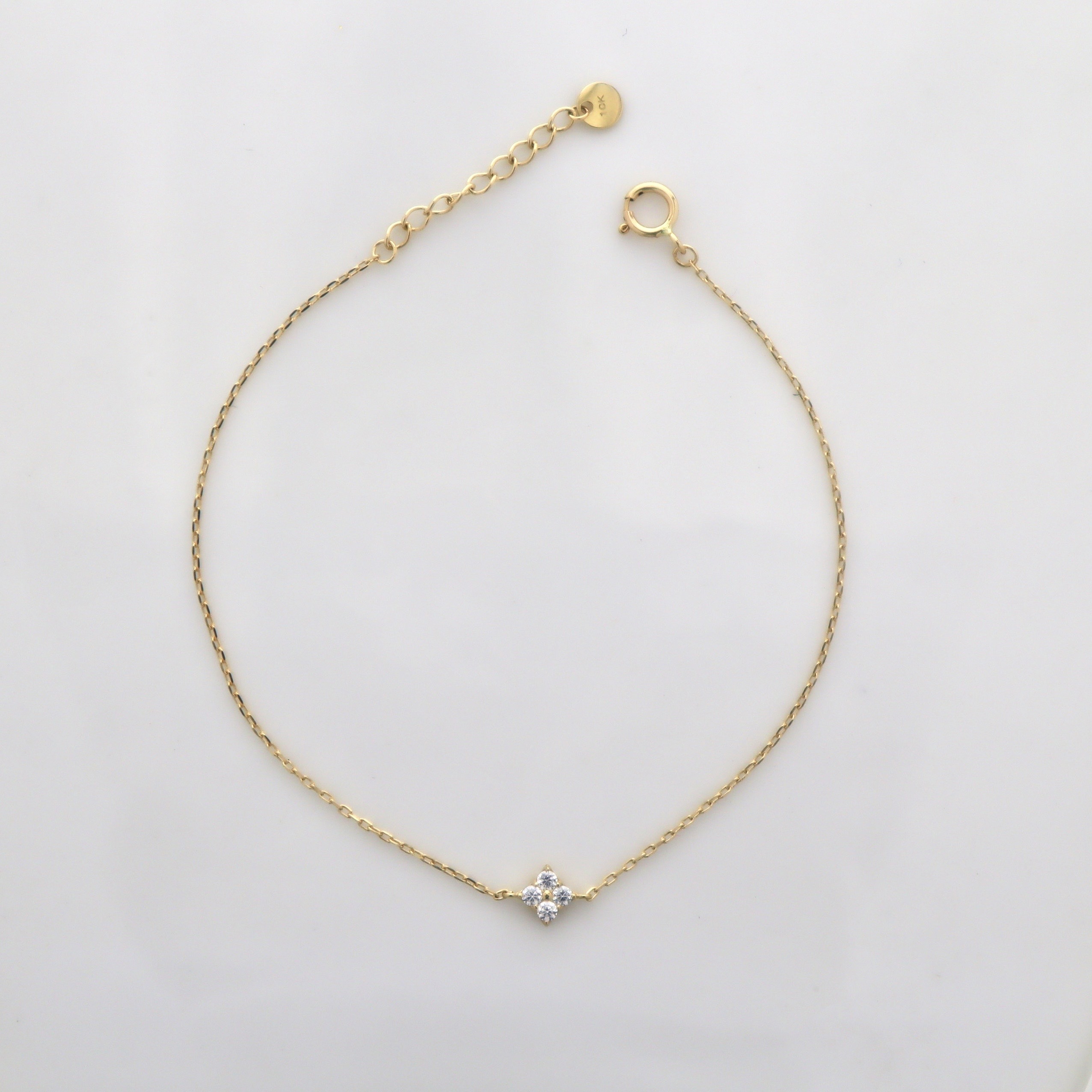 10K/幸運符手鍊-菱形