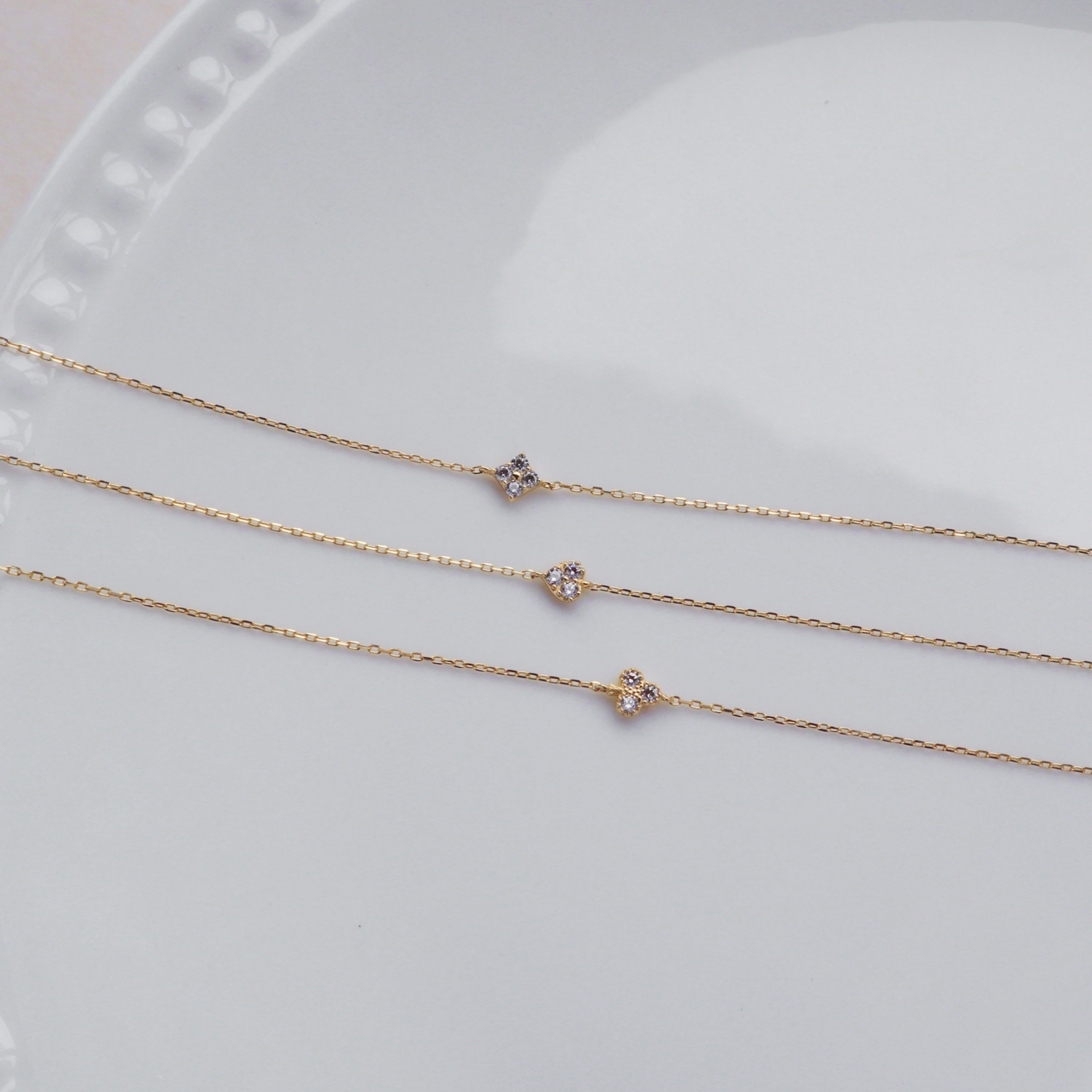 10K/幸運符手鍊-菱形