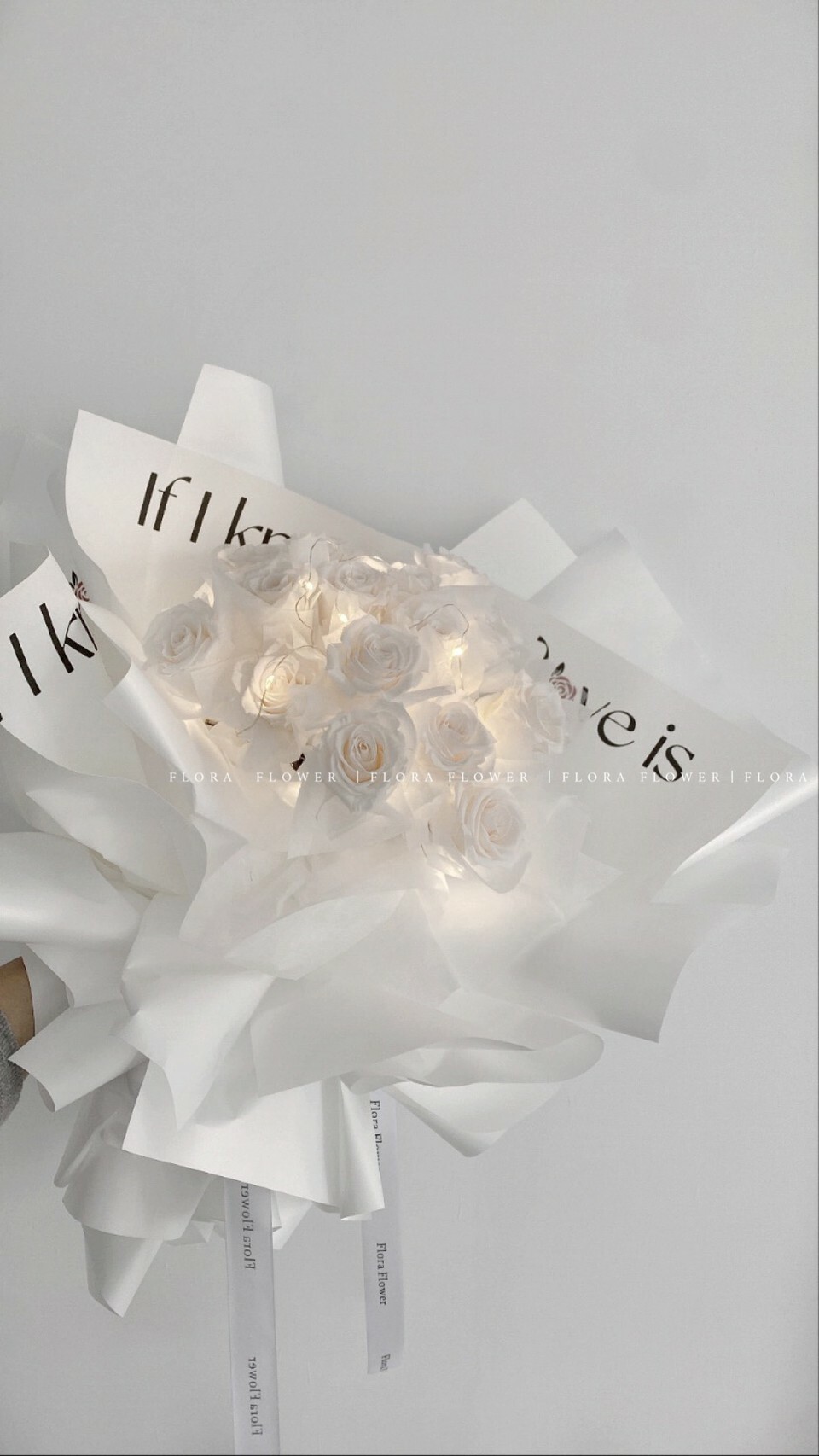 白系文字風仙女款花束