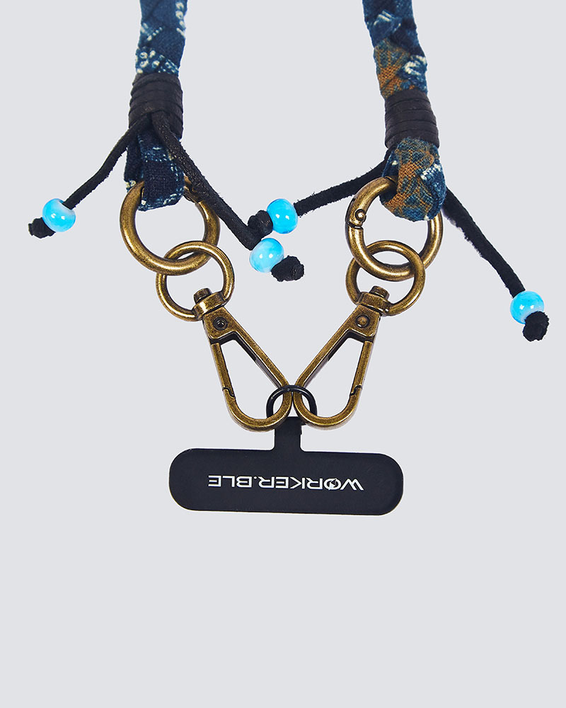 【FUMBLEU】Japanese Boro Phone Strap｜Navy｜Hong Kong Original Design