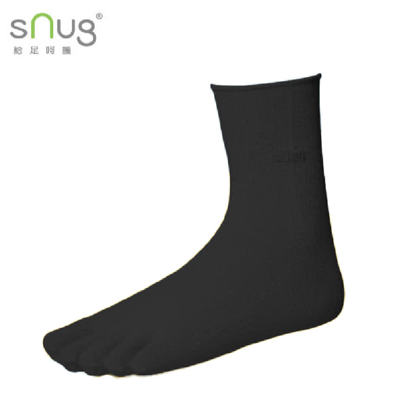 sNug 台灣 S021 健康五指除臭襪 黑 中性款 除臭抗菌/吸濕排汗/透氣 44SNS021