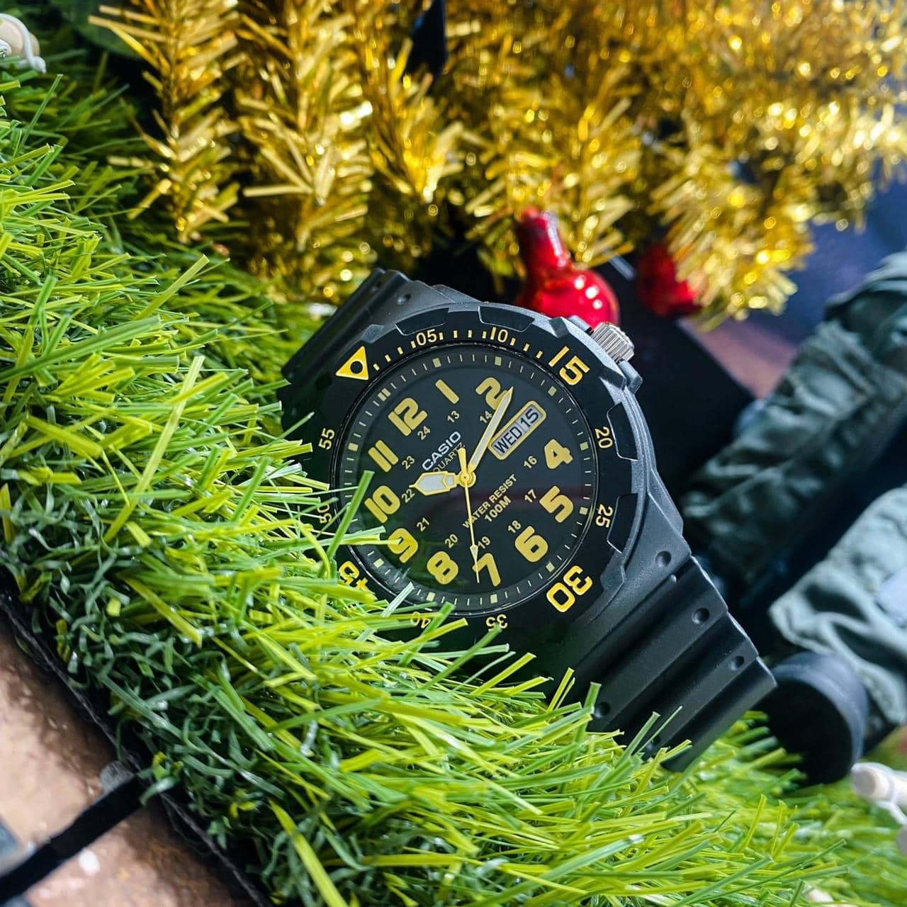 【CASIO 卡西歐】潛水風DIVER LOOK 系列錶 黃色數字 MRW-200H-9B 44.6mm 現代鐘錶