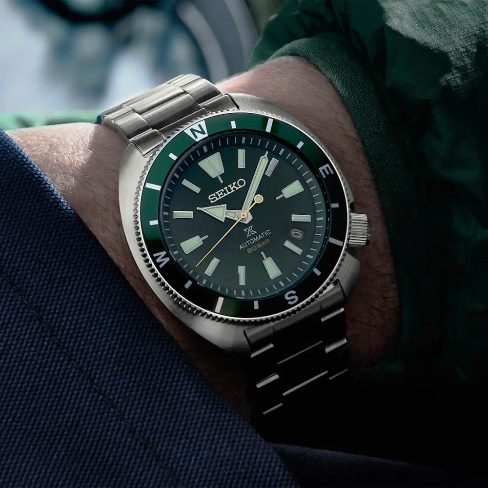 萬年鐘錶 - SEIKO PROSPEX   綠面陸龜200米機械潛水男錶  DIVER SCUBA  SRPH15K1 / 4R35-04Y0U 錶徑42.5MM