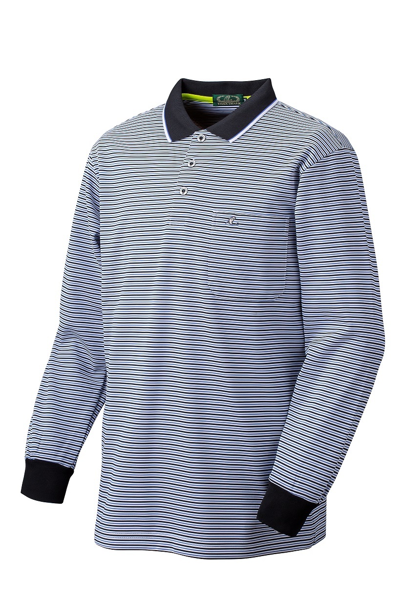 刷毛條紋POLO衫