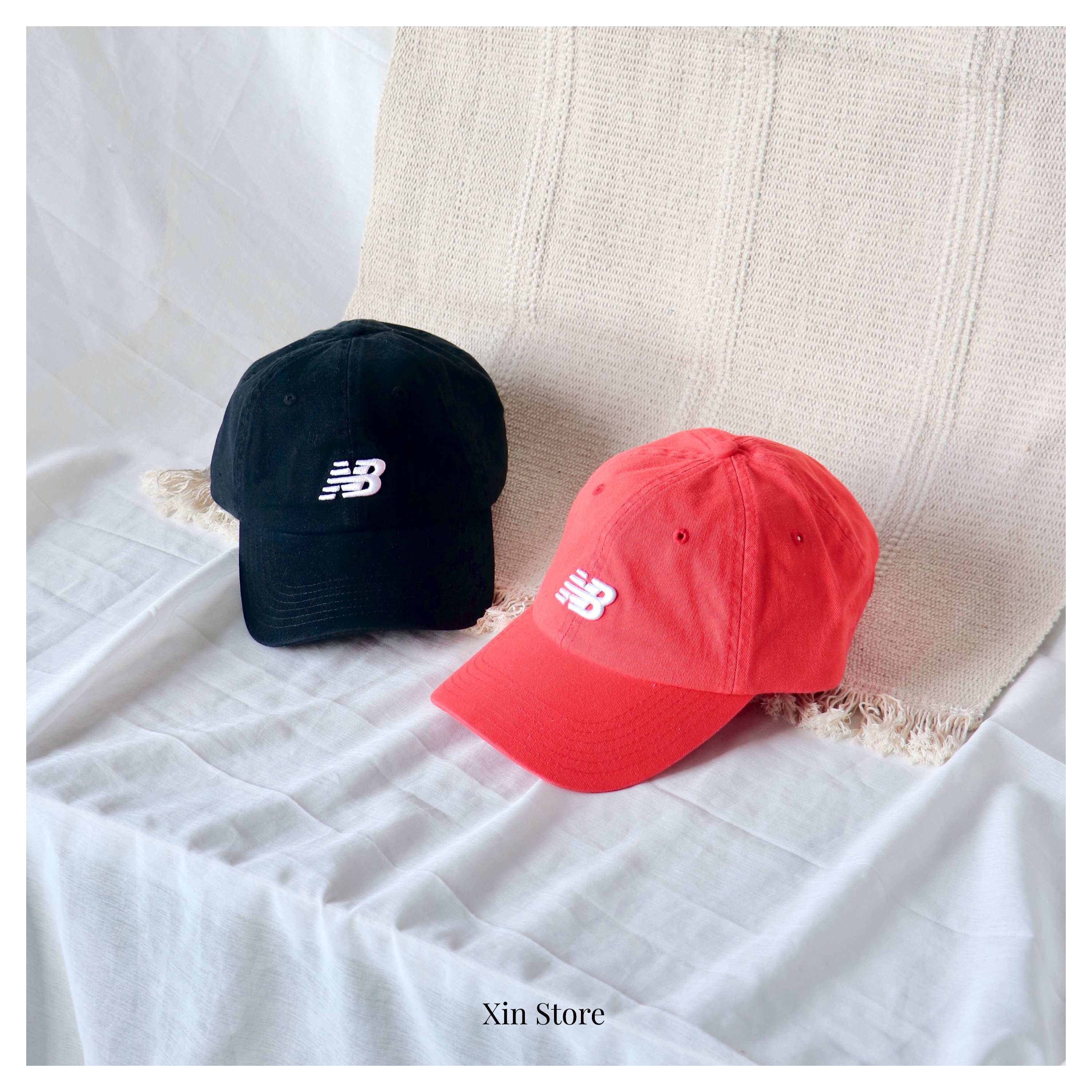 【現貨】New Balance NB Logo Cap 電繡 老帽 粉橘 黑