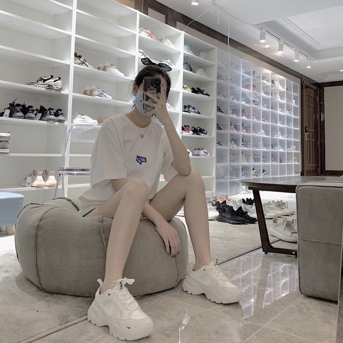 NIKE TC 7900 米白 反光 厚底 增高 老爹鞋 休閒鞋 現貨