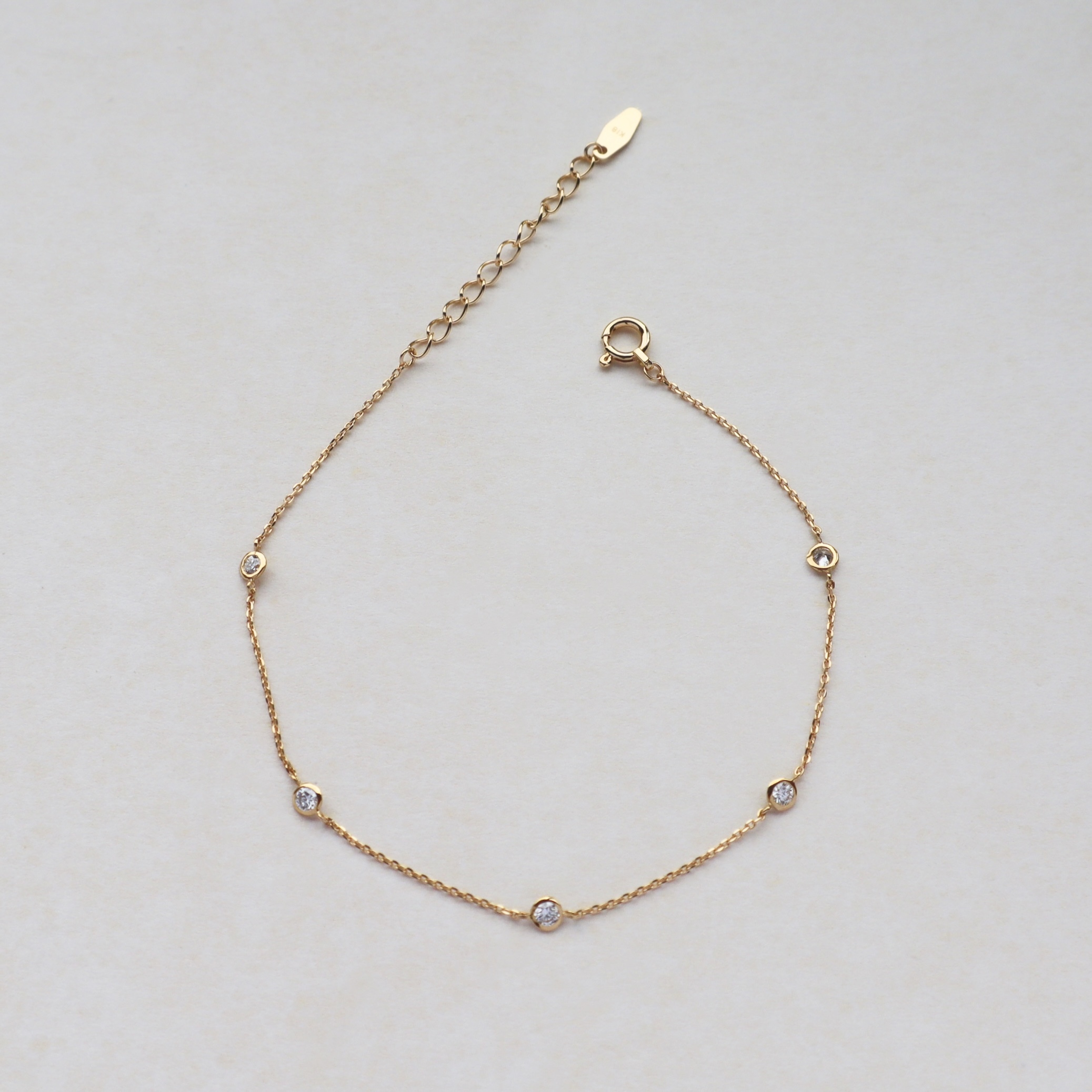 K18/0.20ct流星點點手鍊